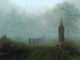 Procesión en la niebla: en el camino, en el silencio